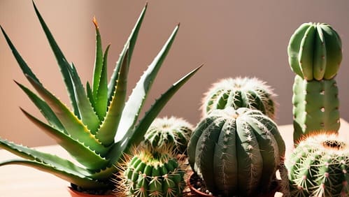 Aloe vera. Cacti