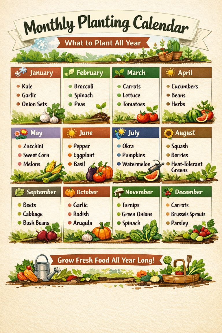 The Complete Monthly Planting Calendar: What to Plant All Year - Grow ...